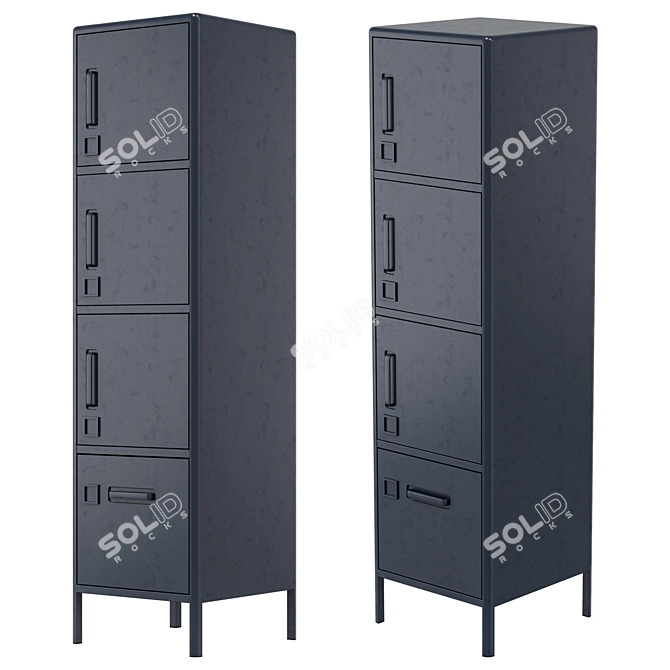  Scandinavian Style Tall Cabinet 3D model image 4