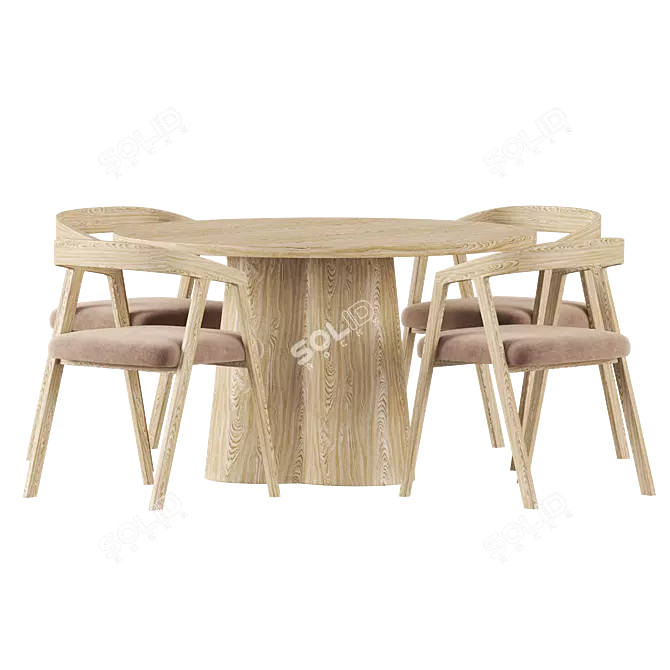 Contemporary Dining Set by LuluandGeorgia 3D model image 2