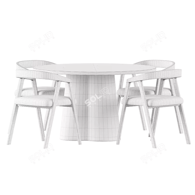 Contemporary Dining Set by LuluandGeorgia 3D model image 3