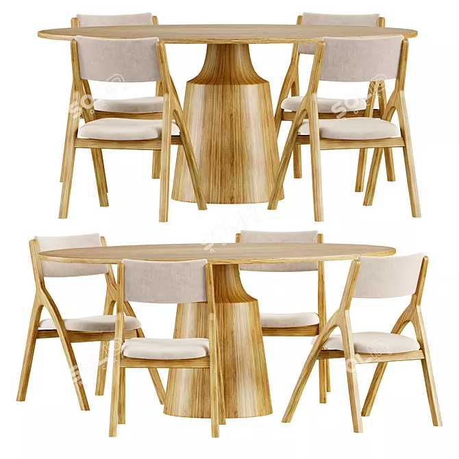  Deephouse Kardiff Dining Chair 3D model image 1