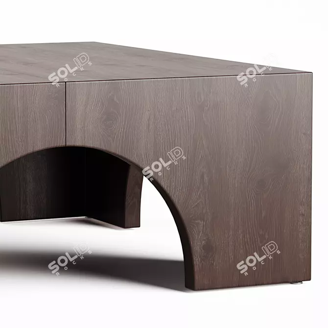 Contemporary Square Coffee Table - West Elm 3D model image 2