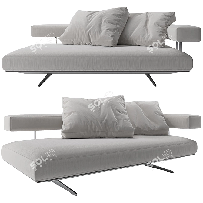 Flexform Wing Sofa - Elegant Design 3D model image 1