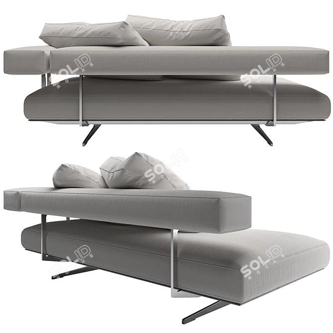 Flexform Wing Sofa - Elegant Design 3D model image 2