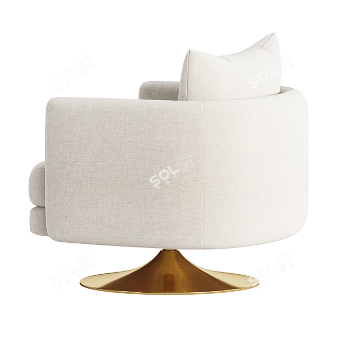 Modern Auburn Swivel Chair 2017 3D model image 3