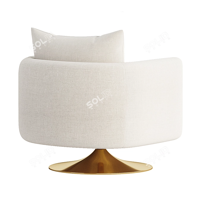 Modern Auburn Swivel Chair 2017 3D model image 4