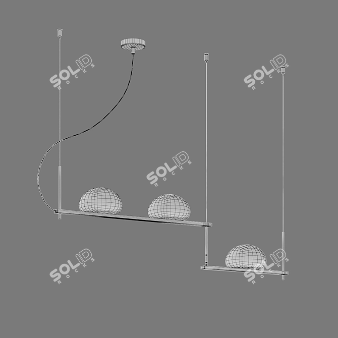 Eurosvet Stair Pendant Light 3-Lamp 3D model image 4