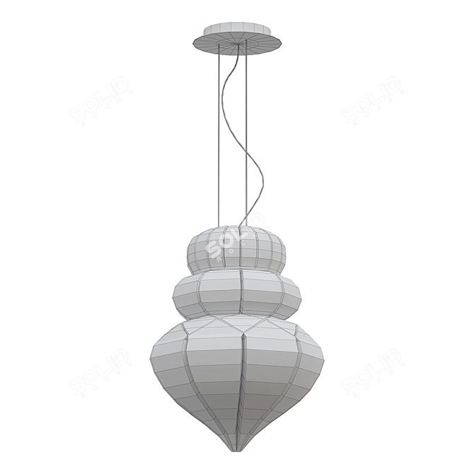 Elegant Opale Suspension Light 3D model image 2