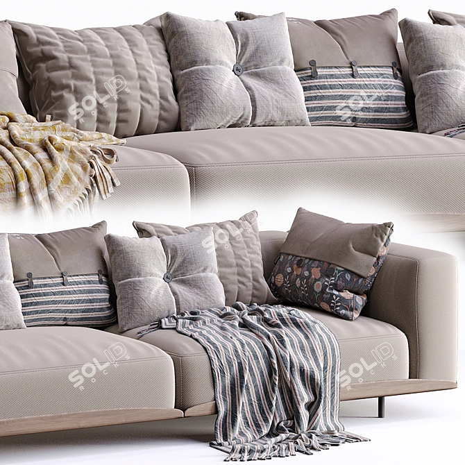 Product Title: Elegant and Inviting Lounge Chair 3D model image 3