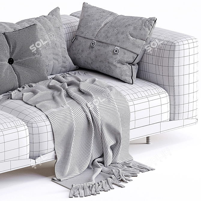 Product Title: Elegant and Inviting Lounge Chair 3D model image 4