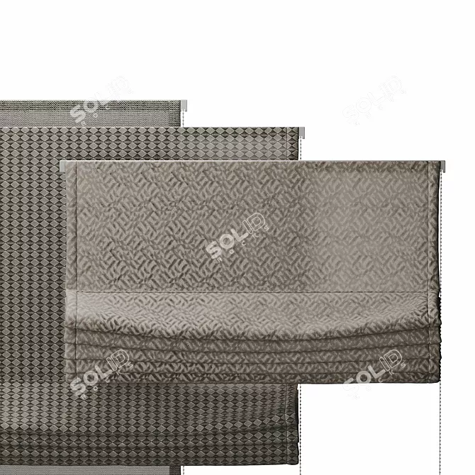 Roman Curtain Set 001 3D model image 3