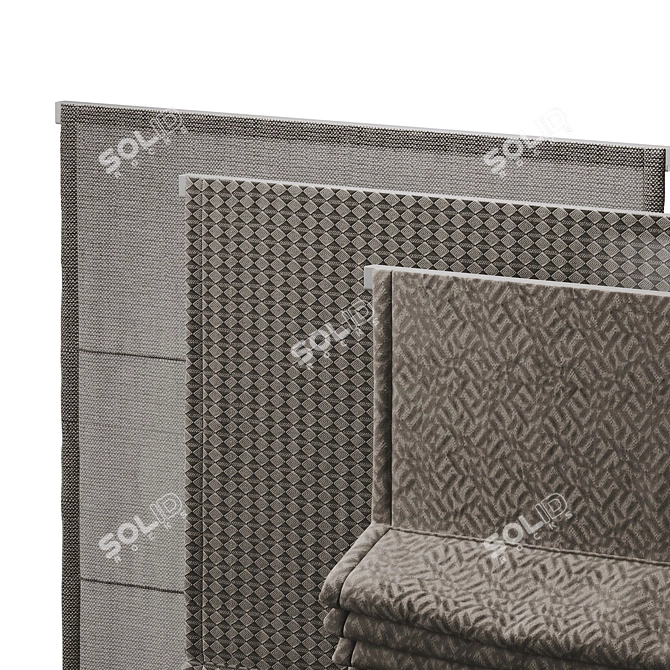 Roman Curtain Set 001 3D model image 4