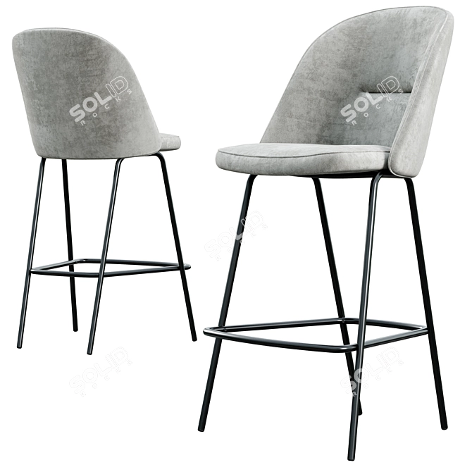 Modern Chic Duna Stool 9377 3D model image 1