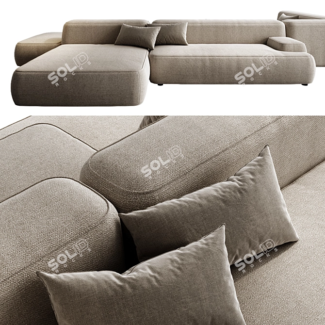 Versatile Lema Cloud Modular Sofa 3D model image 3