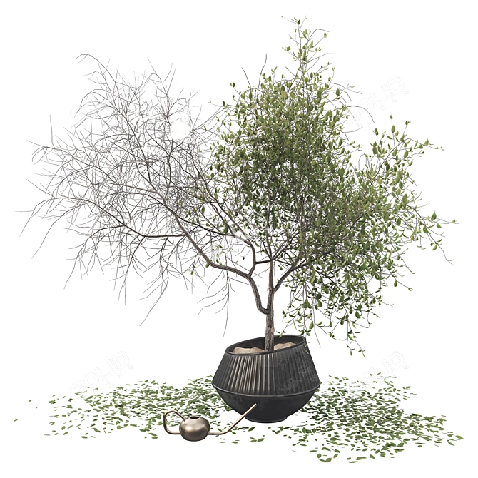 Modern Decorative Tree Set 3 3D model image 9