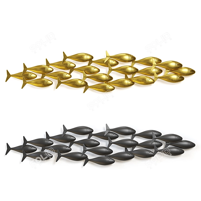 KARE Touched Shoal Wall Decoration 3D model image 1