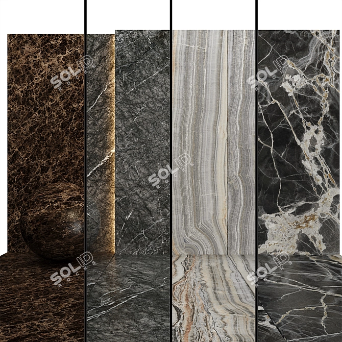 Luxury Marble Texture Set 09 3D model image 1