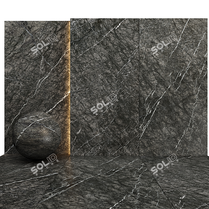 Luxury Marble Texture Set 09 3D model image 3