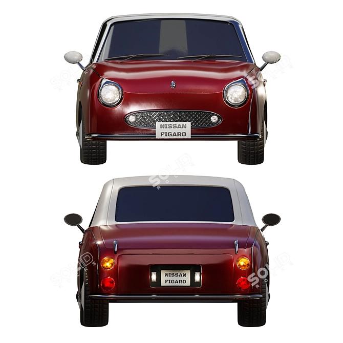 Vintage Nissan Figaro 3D Model 3D model image 3