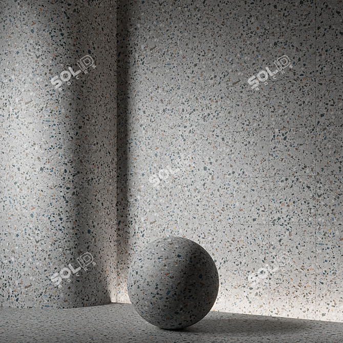 Seamless Stone Ceramic 3D Texture 3D model image 1