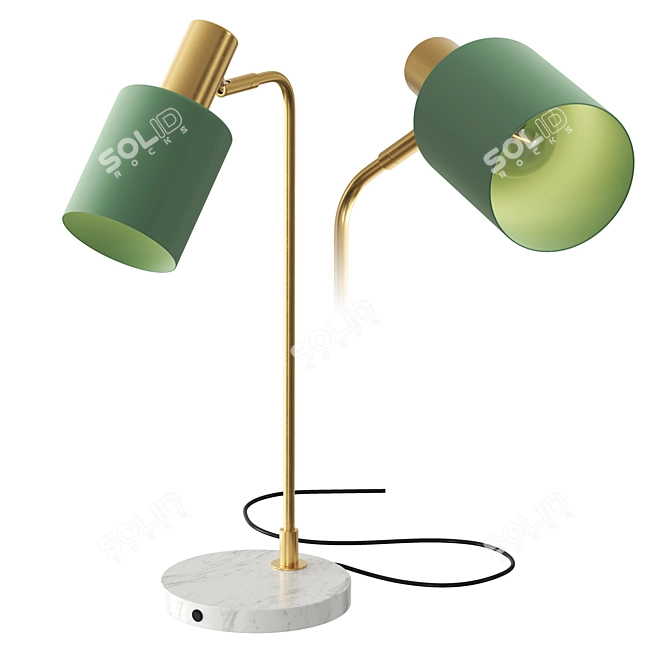 Sleek Flin Table Lamp 3D model image 1