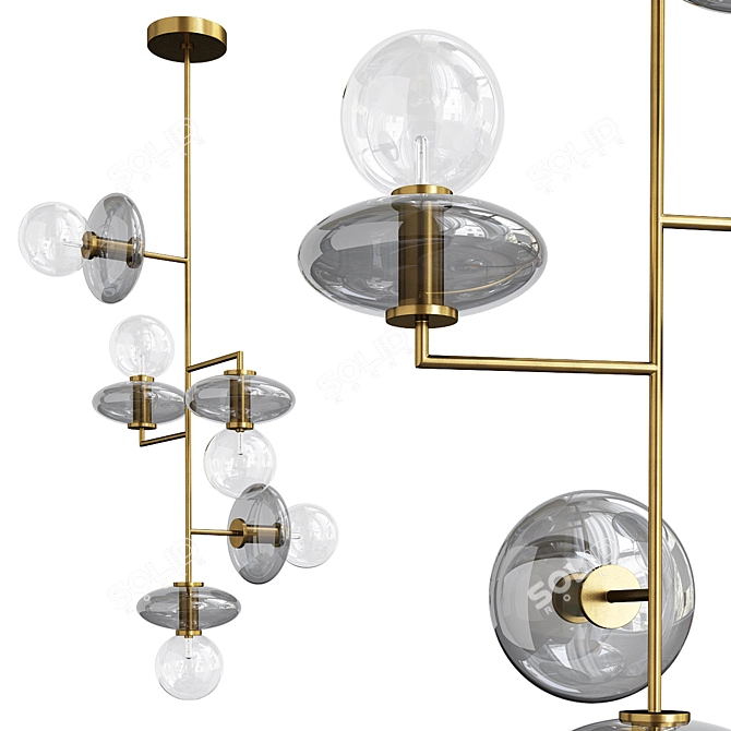 Elegant Arteriors Chandelier Fixture 3D model image 1