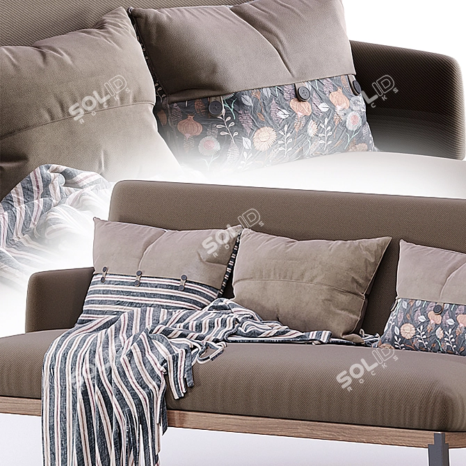 Modern Comfort Love Seat 3D model image 2
