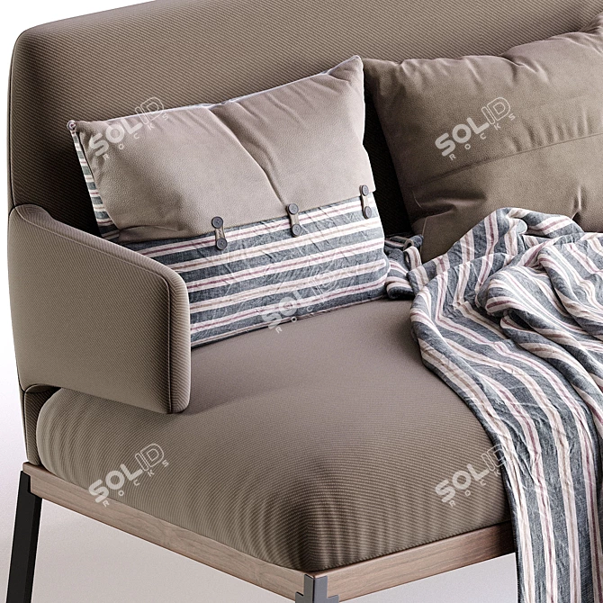 Modern Comfort Love Seat 3D model image 3