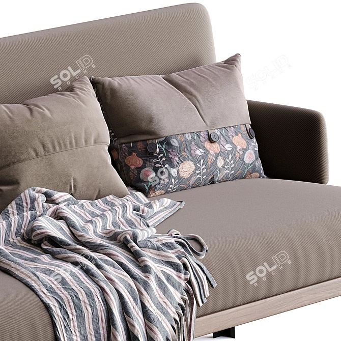 Modern Comfort Love Seat 3D model image 4