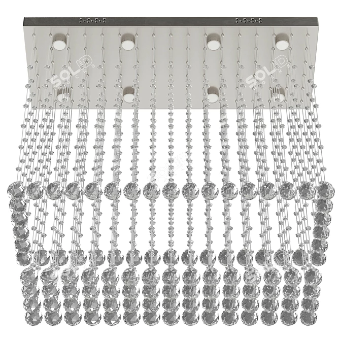 Modern LED Flush Mount Fixture 3D model image 3