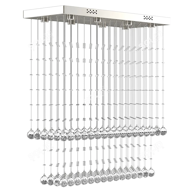 Modern LED Flush Mount Fixture 3D model image 4