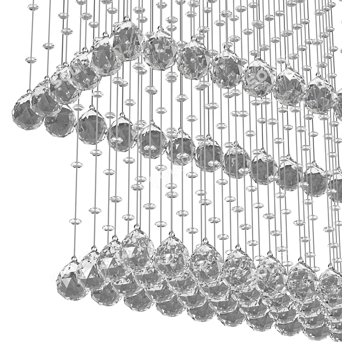 Modern LED Flush Mount Fixture 3D model image 5