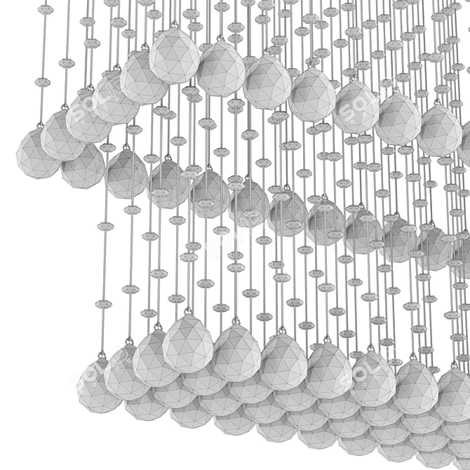 Modern LED Flush Mount Fixture 3D model image 6