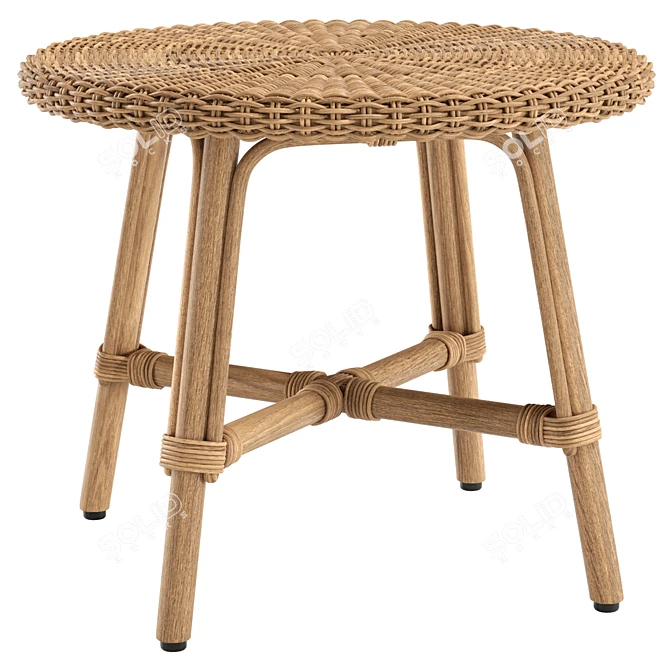 Rattan Side Table Hortense 47x53cm 3D model image 1
