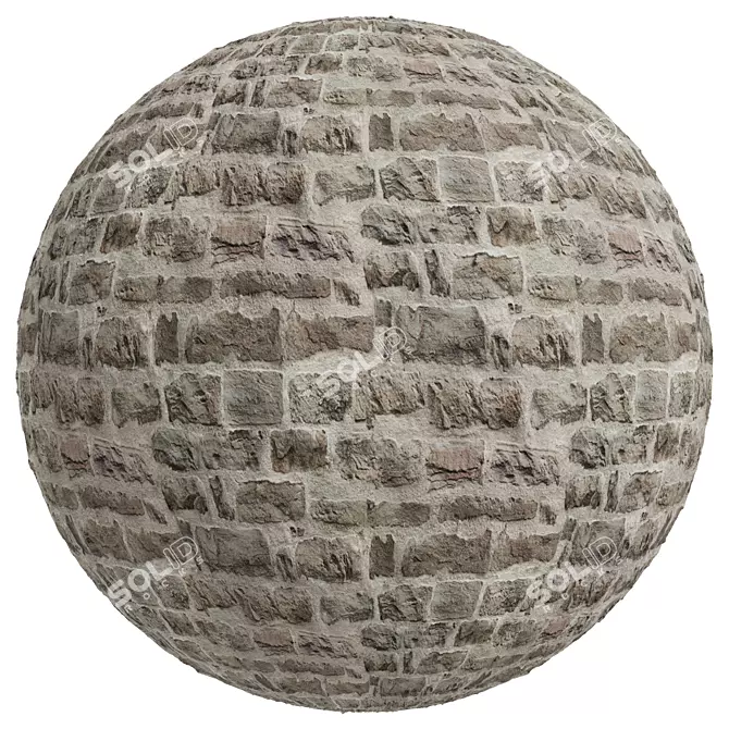 Stone Façade Coverings Texture Set 3D model image 6