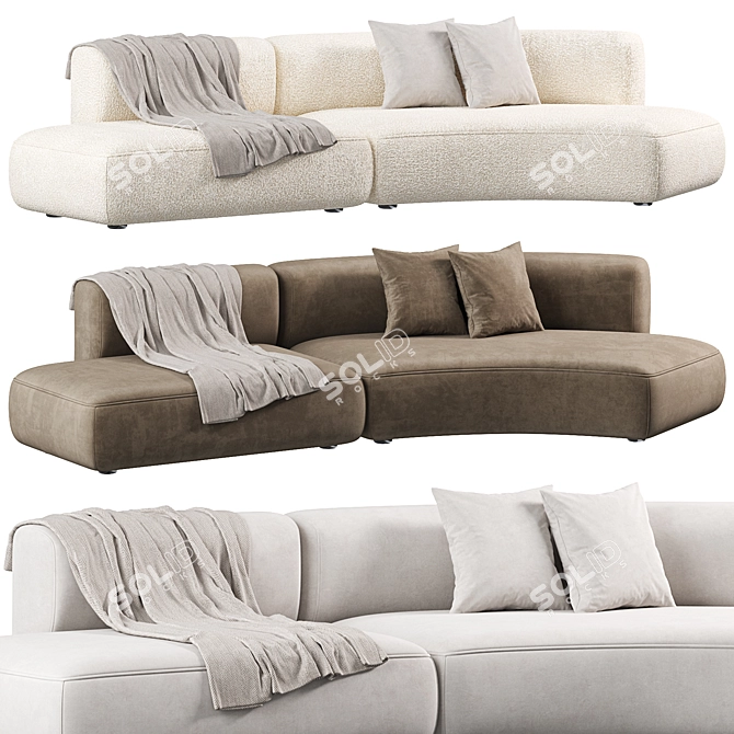 Translation: COSY CURVE Sofa
Title: Elegant COSY CURVE Modern Design 3D model image 1