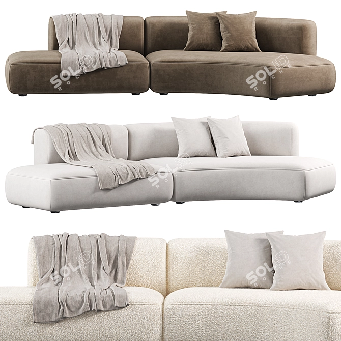 Translation: COSY CURVE Sofa
Title: Elegant COSY CURVE Modern Design 3D model image 2