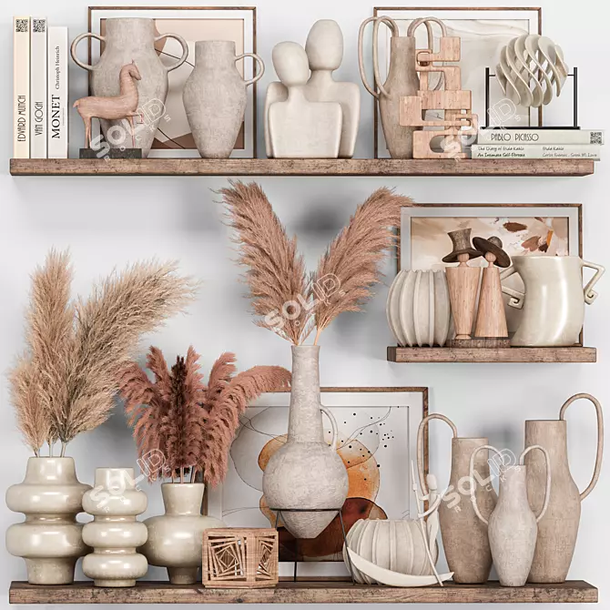 Modern Decor Set Collection Suite 3D model image 1