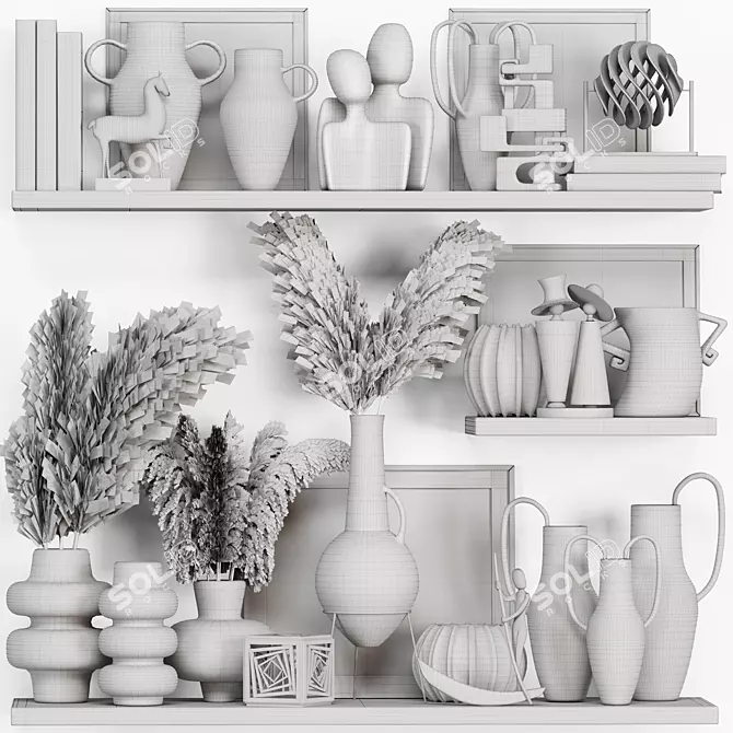 Modern Decor Set Collection Suite 3D model image 5