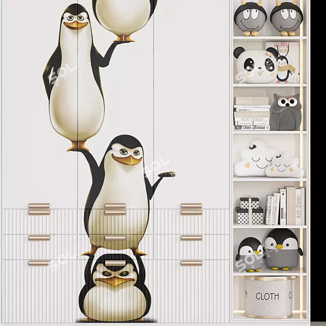 Kids' Toy Rack Set. Fun! 3D model image 2