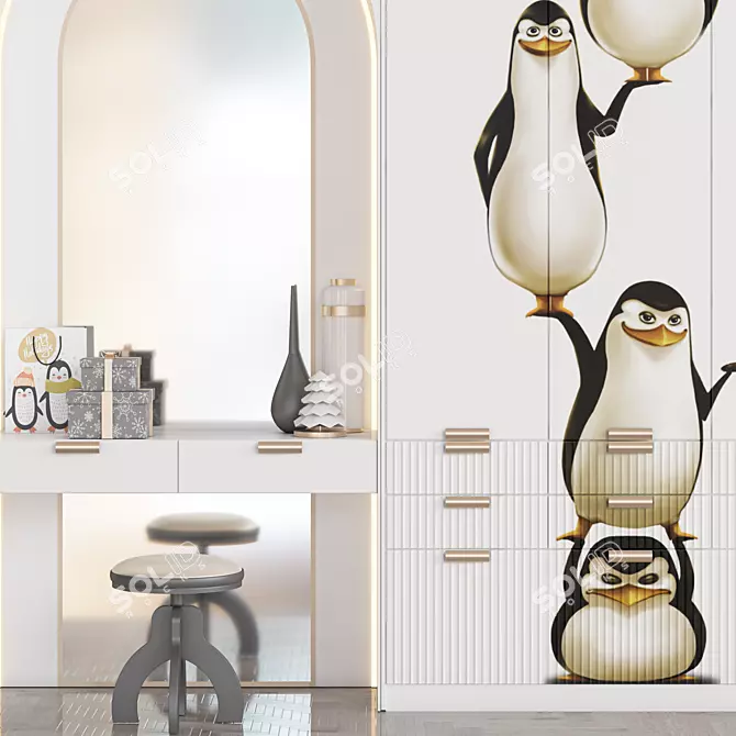 Kids' Toy Rack Set. Fun! 3D model image 3