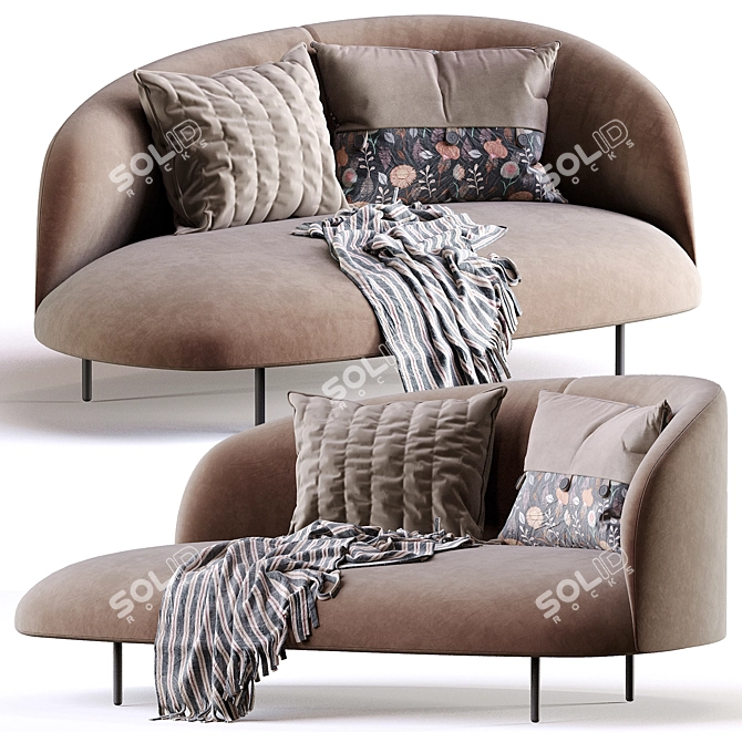 Modern Metal Base Bonsai Stand 3D model image 1