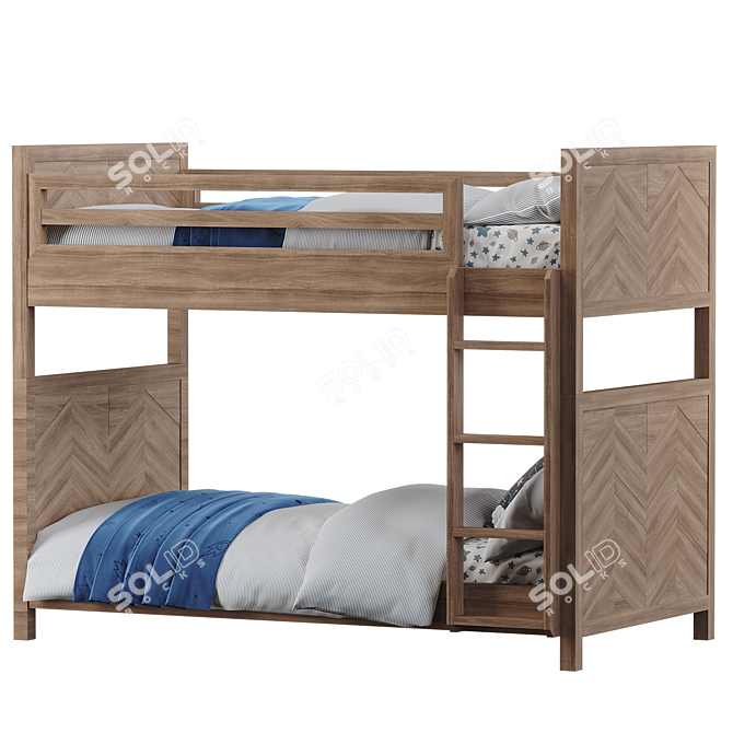 TANNER Low Bunk Bed 3D Model 3D model image 3