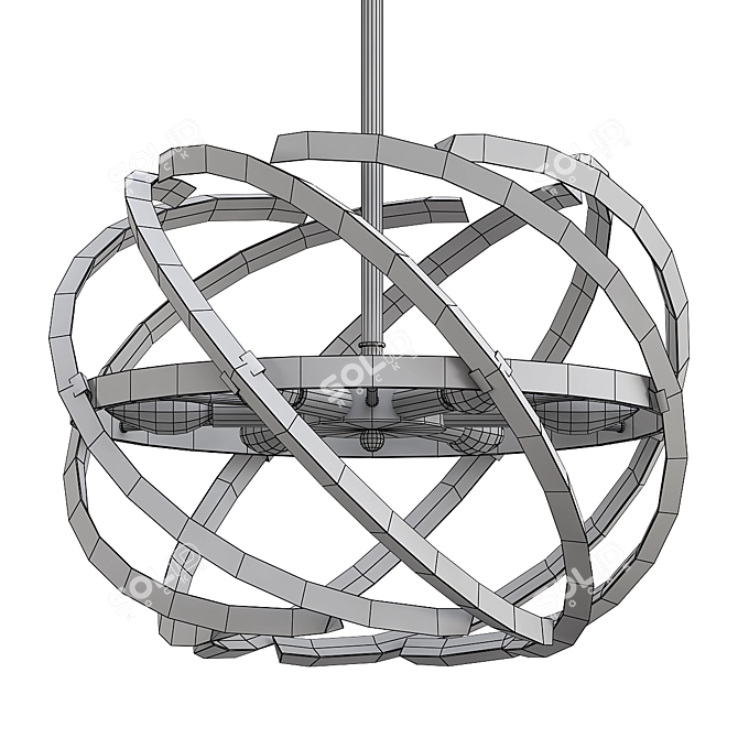 Modern Crystal Pendant Light 3D model image 3