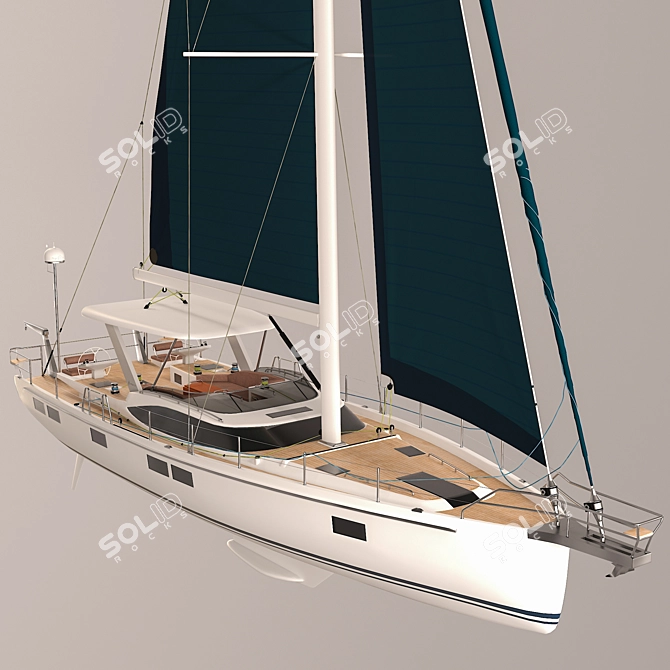 Luxury 3-Cabin Hylas H57 3D model image 2