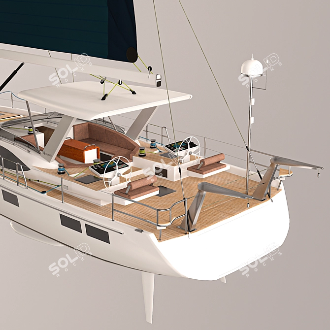 Luxury 3-Cabin Hylas H57 3D model image 3