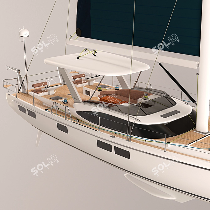 Luxury 3-Cabin Hylas H57 3D model image 4