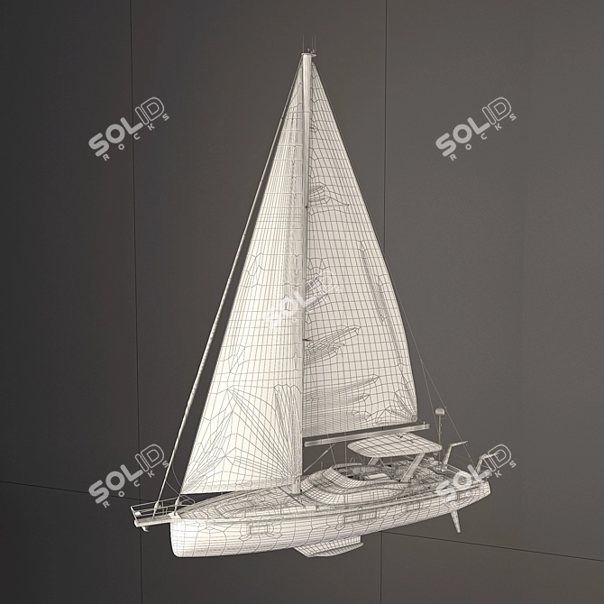 Luxury 3-Cabin Hylas H57 3D model image 7