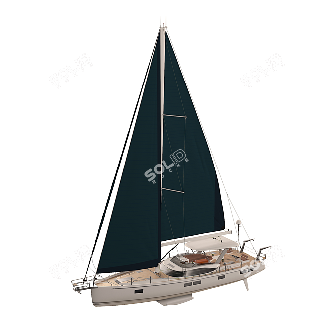 Luxury 3-Cabin Hylas H57 3D model image 8