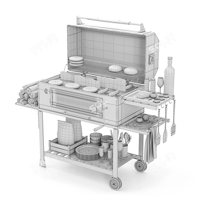  BBQ Grill 3D Model Archive 3D model image 7