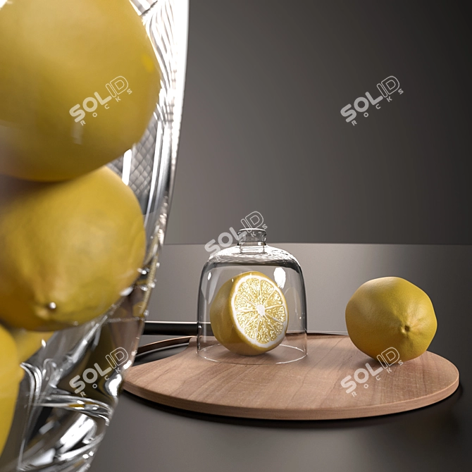 Citrus Kitchen Decor Set 3D model image 3